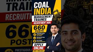 Coal India Management Trainee Recruitment 2026  660 Posts  Cbt Only  Apply Online