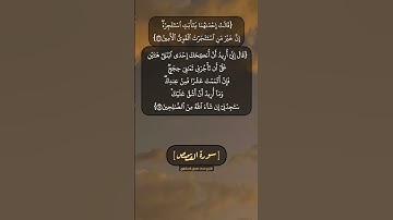 سورة القصص الآية ٢٧ و ٢٨ بصوت الشيخ محمد صديق المنشاوي