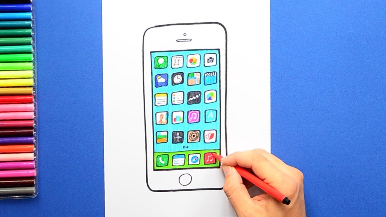 How To Draw An Iphone Art Artforall Arttutorial Easydrawing Youtube