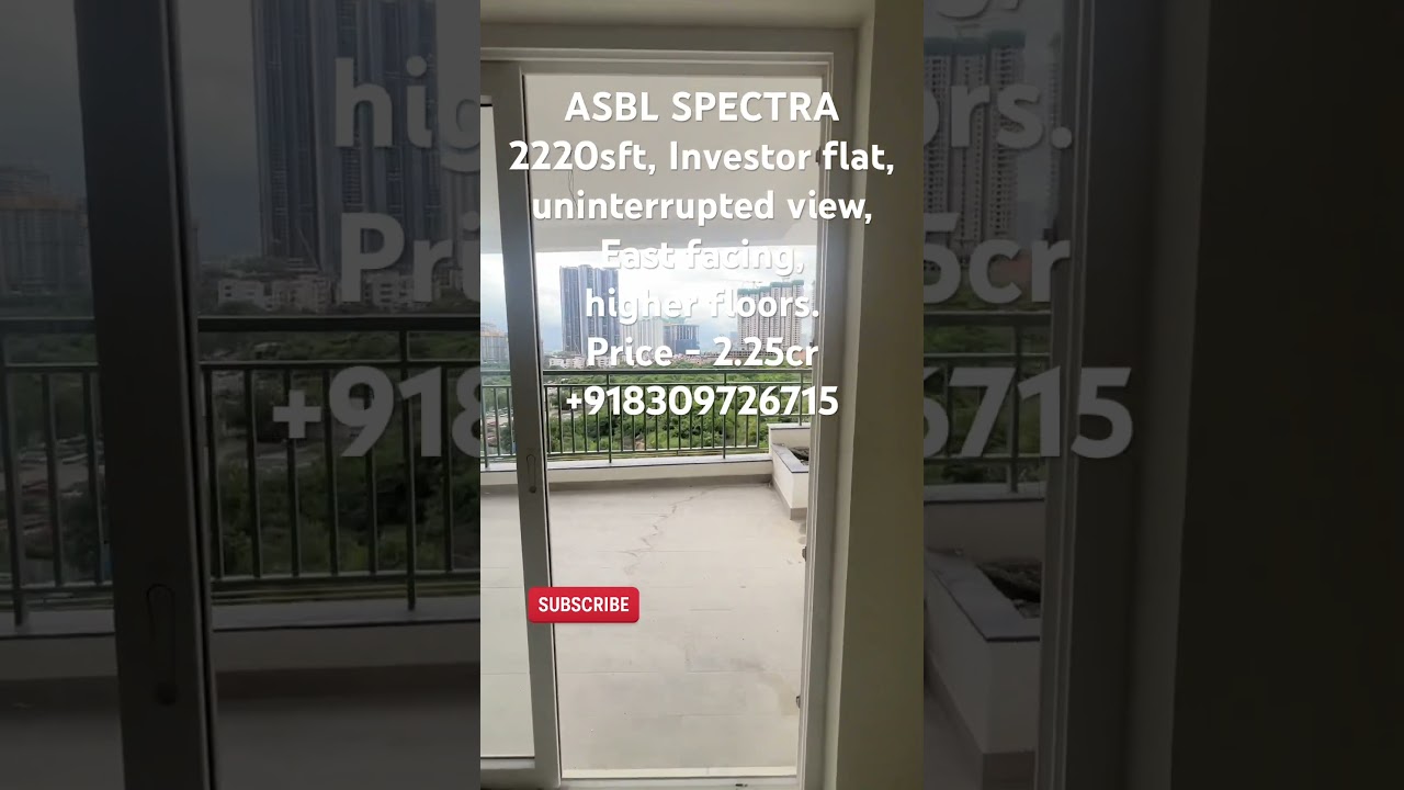 ASBL SPECTRA || Investor flat || 2220sft || East facing || Financial district || +918309726715