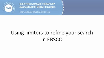 Applying Limiters to your search in EBSCO Part 6/8