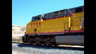 Union Pacific UP 5726  leader EB on Cajon Pass.