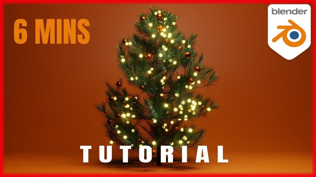 Blender 3D Create an EASY Christmas Tree in Blender in 6 minutes