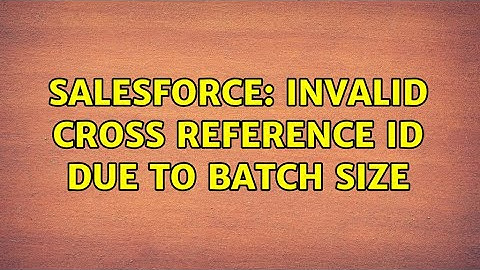 Salesforce: Invalid Cross reference id due to batch size