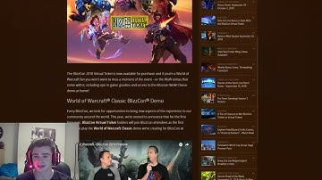 Blizzcon and WOW CLASSIC DEMO With It!
