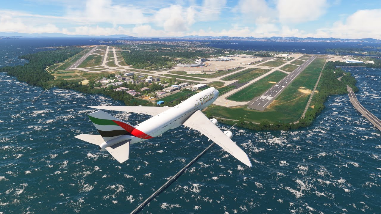 Pouso Impossível!! Incrível Skill Pilot EMIRATES Boeing 747 no Aeroporto do Rio de Janeiro