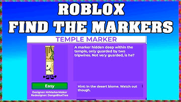 How To Find TEMPLE MARKER in ROBLOX FIND THE MARKERS🖌️ [UPDATE 2025] [walkthrough]