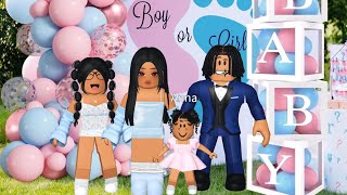 BABY SHOWER!!🍼 *GENDER REVEAL!!* *BOY💙OR GIRL💖!? ||Roblox Bloxburg Family Roleplay||