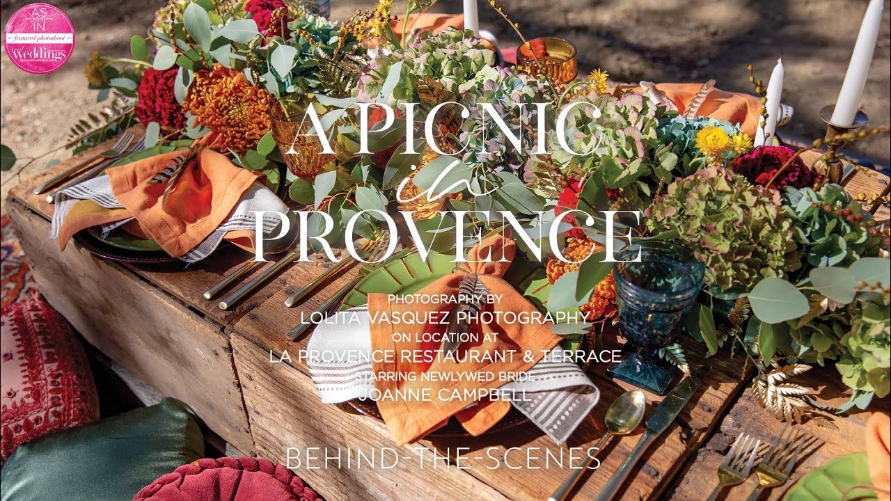 Roseville Wedding Inspiration: Picnic in Provence {Behind the Scenes} from Real Weddings Magazine