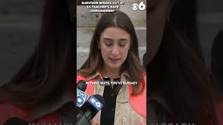 Survivor speaks out at ex-teacher's rape arraignment