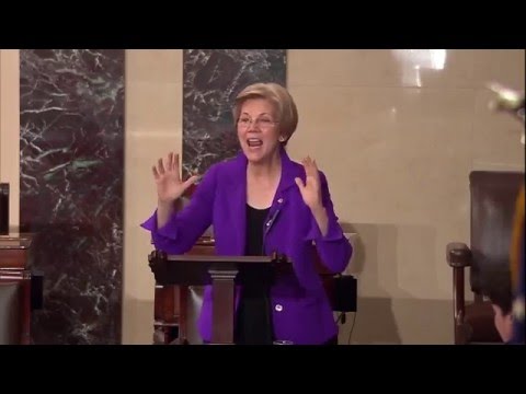"A new presidential election is upon us... Anyone who shrugs and claims that change is just too hard, has crawled into bed with the billionnaires who want to run this country..." - Senator Elizabeth Warren