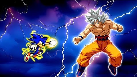 Sonic Chaos V4 JVL OP (all form) VS Son Goku V3.4 OP (all form) in Jump Force Mugen