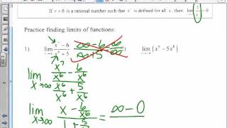 Limits at Infinity Horizontal Asymptotes (3.4 D1)
