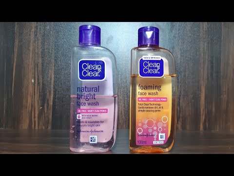 clean & clear foaming face wash vs clean & clear natural bright face wash review!|