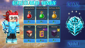 EMERALD Only Challenge In RANK MODE Bed Wars | Blockman Go Gameplay (Android , iOS)