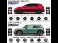 Volkswagen golf gti vs mini cooper s #automobile #cars #comparison