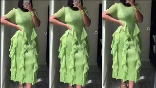 How to cut and sew this trendy dress with flounce frills