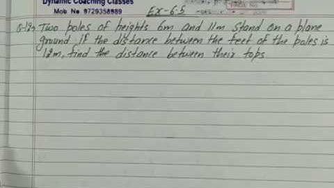 Ex 6.5, Q 12, Ch-Triangles, Class 10th Math