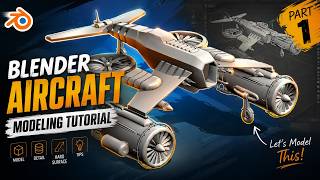 Blender Aircraft Modeling Tutorial ✈️ | Hard Surface 3D Modeling | Part 1