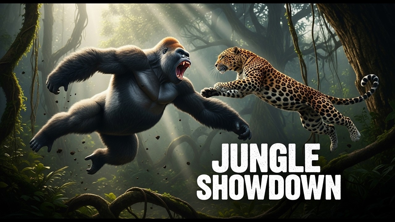 Gorilla vs Leopard – Ultimate Jungle Showdown 🦍🐆 | Roar & Wings - YouTube