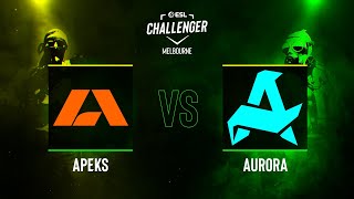 Apeks vs. Aurora  Map 1 [Overpass]  ESL Challenger Melbourne 2024  Group A