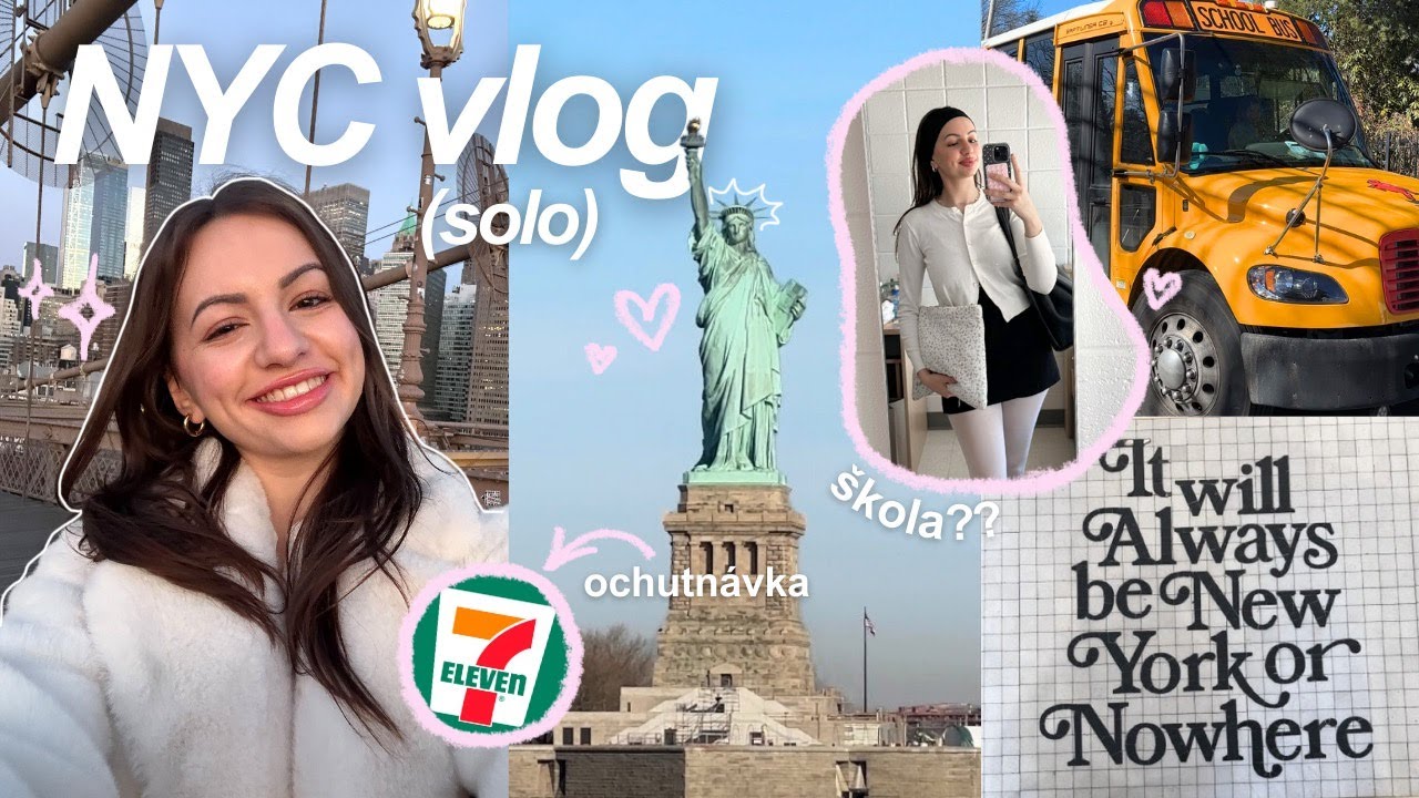 VLOG Z NEW YORKU 🇺🇸: Brooklyn Bridge, Socha Svobody, chodím tady do školy??