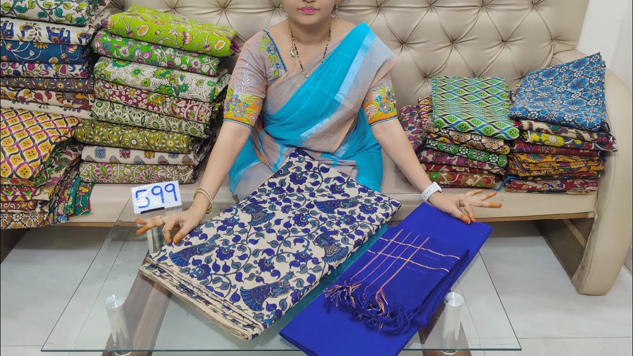 కలంకారి కాటన్ ప్రింటెడ్ డ్రెస్ మెటీరియల్స్ దీపావళి స్పెషల్   