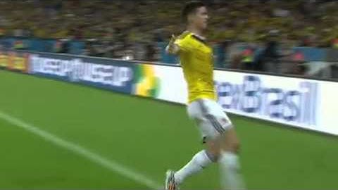 JAMES RODRIGUEZ GOLAÇO - COLOMBIA 1 x 0 URUGUAI - COPA DO MUNDO 2014