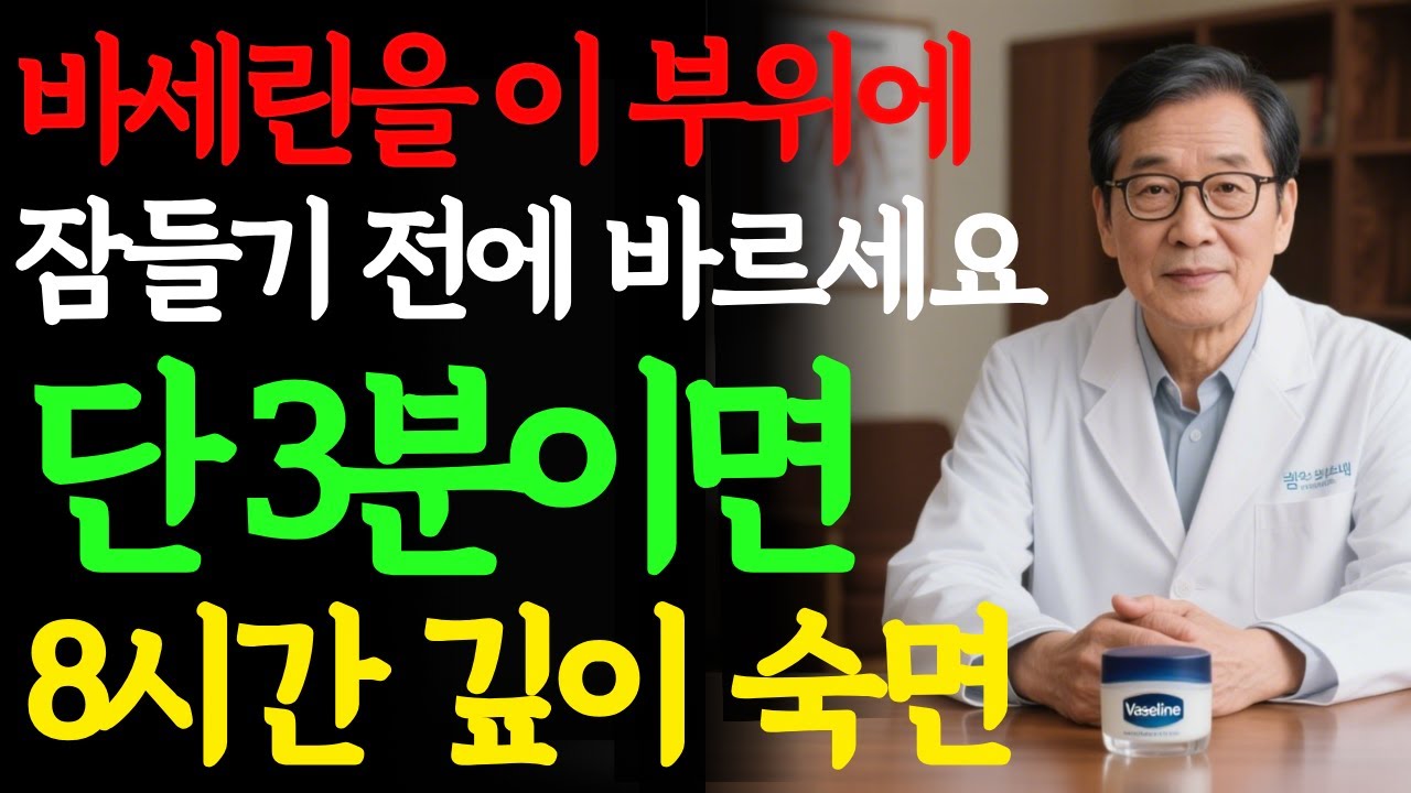 잠들기 전, 이 부위에 바세린을 3분만 바르세요! 8시간 깊이 숙면, 아침에 머리가 맑고 상쾌해집니다｜의사가 전하는 꿀잠 비법｜오디오북