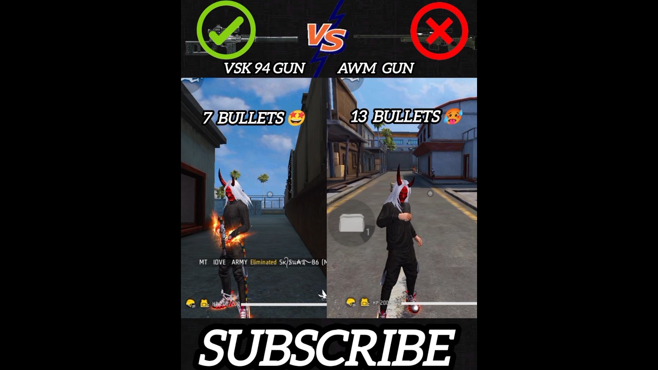 NAIRI VSK94 GUN 🥵VS AWM GUN SKIN ABILITY TEST 🥵 OB43 WHO IS BEST 🤔 ||  