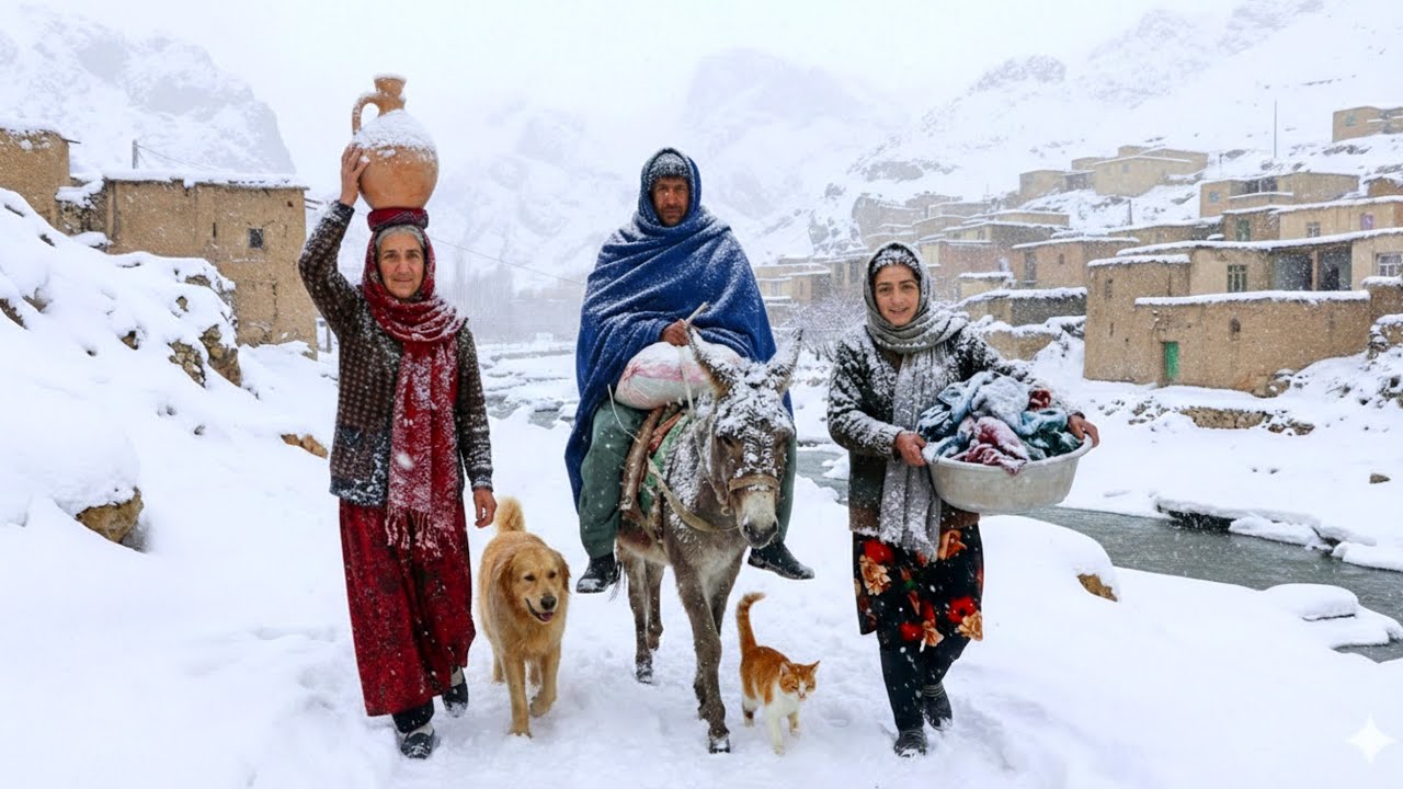 Surviving an Extreme Snowfall Day in Coldest Village of Afghanistan | Cooking Village Style Food
