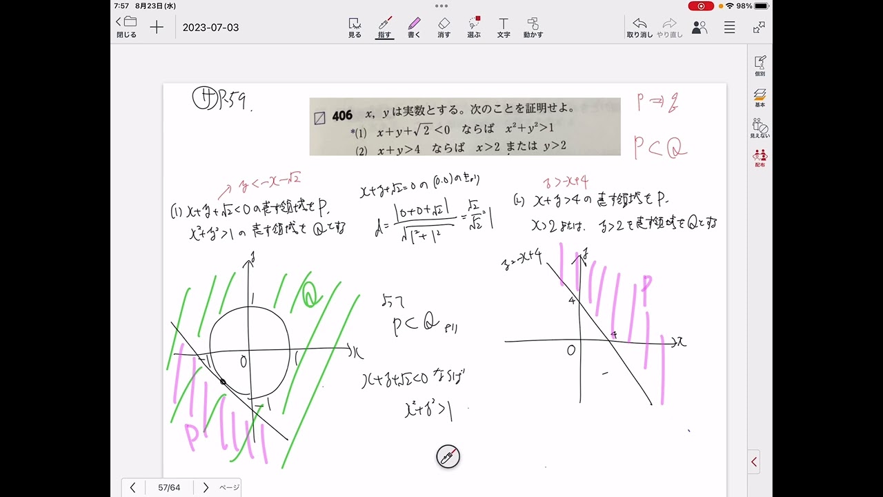 数学Ⅱ(領域)サP.59の406番 - YouTube