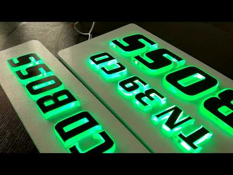 Boss Number Plate With Led Light Number Plate Designs India