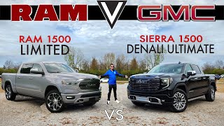 KINGS OF LUXURY!  2023 GMC Sierra Denali Ultimate vs. 2023 RAM 1500 Limited: Comparison