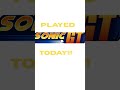 Played Sonic GT today!!!