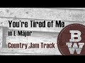 You&#39;re Tired of Me | Western Swing Backing Track | E Major 168 BPM