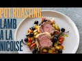 How to pot roast a rack of lamb with vegetable and black olives