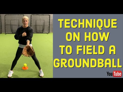 Softball Infield Drills - Technique on How to Field a Groundball