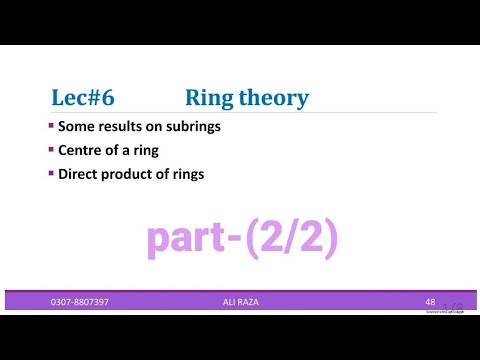 Ring theory lec#6(2/2)