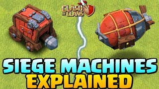 NEW SIEGE MACHINES EXPLAINED - Clash of Clans Update - How to use Siege Machine - CoC Town Hall 12!