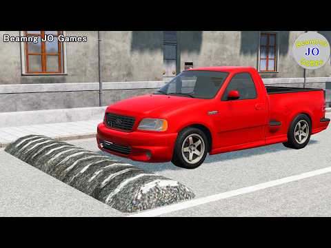 Cars vs Massive Speed Bumps # 561 – BeamNG JO Games