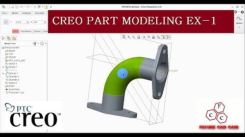 CREO How to Use Sweep Feature | Creo Basic Part Modeling EX - 6 | Sweep