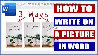 How to Write on an Image in Word | Microsoft Word Tutorial