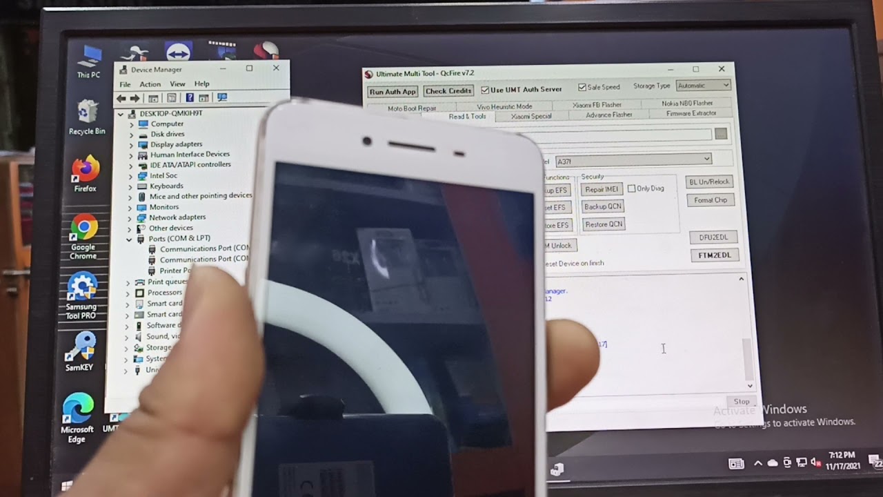 OPPO A37f, A37fw Pattern lock and FRP lock Remove UMT
