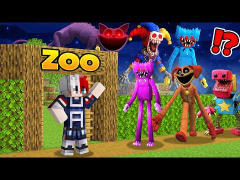 I OPENED A SCARY POPPY PLAYTIME CHARACTERS ZOO IN MINRCRAFT !!