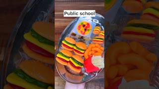 Which SCHOOL food level is the best?😌❤️ Gummy sushi, burger & fries, fruits?🍔🍟| CHEFKOUDY