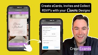 كيفية إنشاء الدعوات وجمع الرد على الدعوة مجانًا | البرنامج التعليمي Canva + CreatEcards