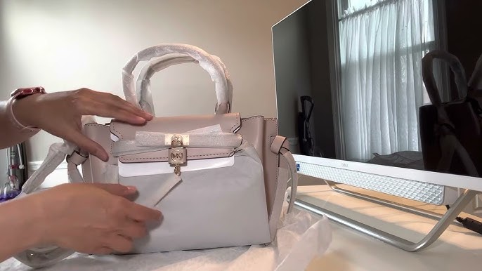 Michael Kors MERCER Small Soft Pink Tri-color Pebbled Leather Satchel  UNBOXING by Glez 