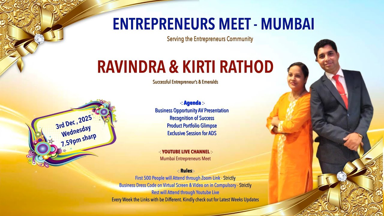 Dignitaries - RAVINDRA & KIRTI RATHOD ( Global Entrepreneurs & Educationist )