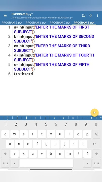 PROGRAM TO INPUT MARKS OF FIVE SUBJECT AND CALCULATE TOTAL & PERCENTAGE ...